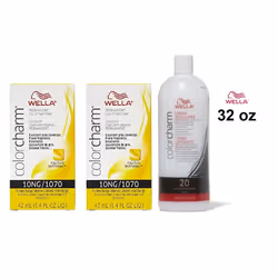 32oz) Wella Color Charm Haircolor 10NG Honey Beige Blonde - 10NG + 10NG+Developer (Vol. 20