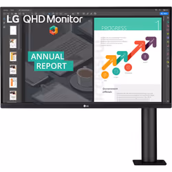 LG 27QN880-B 27" 16:9 FreeSync IPS Monitor with Ergo Stand