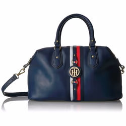 Tommy Hilfiger Jaden Satchel Crossbody Bag Navy Polyvinyl Chloride