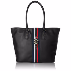 Tommy Hilfiger Women's Jaden Travel Tote Bag Black Polyvinyl Chloride