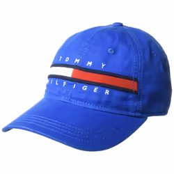 Tommy Hilfiger Men's Cotton Avery Adjustable Baseball Cap Nautical Bl