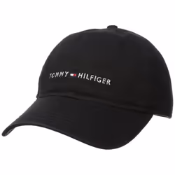 Tommy Hilfiger Men's Logo Dad Baseball Cap Tommy Black One Size