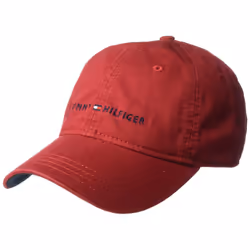 Tommy Hilfiger Men's Logo Dad Baseball Cap Tommy Red One Size