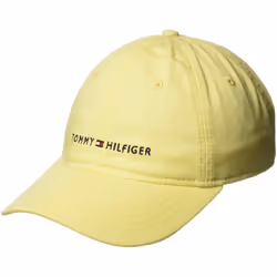 Tommy Hilfiger Men's Cotton Logo Adjustable Baseball Cap  Limelight  O