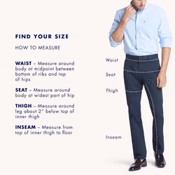 Tommy Hilfiger Men's Stretch Chino Pants in Custom Fit  Mallet  33W x