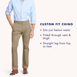 Tommy Hilfiger Men's Stretch Chino Pants in Custom Fit  Navy Blazer  4