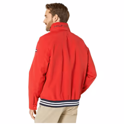 Tommy Hilfiger Men's Lightweight Waterproof Regatta Jacket  Racing Red