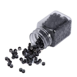 Bead Hair Extension Tools  Silicone Micro Link Rings  1 Bottle/Set 500Pcs 5mm Lined Beads 5 Colors Optional Silicone Lined Links Beads Linkies for Hai