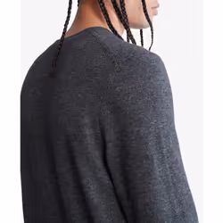 Calvin Klein Men's Merino Wool Blend V-Neck Sweater  Gunmetal Heather