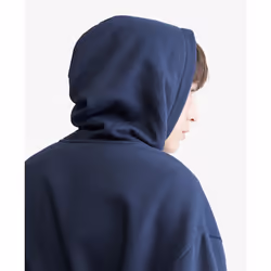 Calvin Klein Men's Relaxed Fit Monogram Logo Fleece Hoodie  Dark Sapph