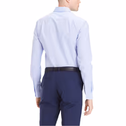 Tommy Hilfiger mens Slim Fit Non Iron Gingham Dress Shirt  Clear Water