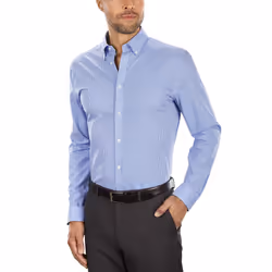 Tommy Hilfiger mens Slim Fit Non Iron Gingham Dress Shirt English Blu