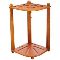 Viper by GLD Products Hardwood Corner Floor Billiard/Pool Cue Rack  Holds 10 Cues  Oak Finish  26.25"""" L x 15.50"""" W x 15.50"""" H