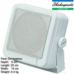 Shakespeare ES-4 Deluxe External 4 Ohm Speaker-8W with Swivel Bracket?10cm?White