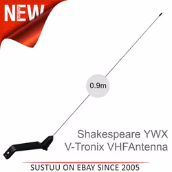 Shakespeare YWX V-TRONIX Stainless Steel Whipflex 0.9m Antenna with PL-259