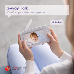 HiPP Baby Monitor Camera  Add-on Camera for VAVA  Pan-Tilt-Zoom 720p Camera  Infrared Night Vision and Thermal Monitor 2-Way Talk  900ft Range