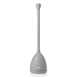 Oxo Good Grips Toilet Plunger With Holder - Gray
