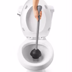 Oxo Good Grips Toilet Plunger With Holder - Gray