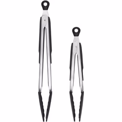 OXO Good Grips Locking Tongs with Silicone Heads, 9 inch