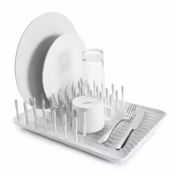 OXO Good Grips Compact Dish Rack  Biscuit  13-3/4"" x 10-3/8"" x 3-1/2