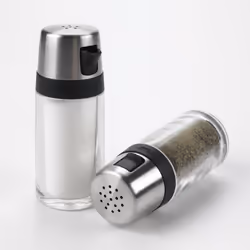 OXO Good Grips Salt Shaker with Pour Spout  Clear/Silver  Salt & Pepper