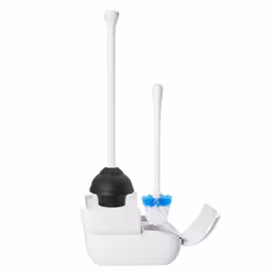 OXO Good Grips Set Toilet Brush & Plunger Combo White