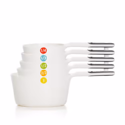 OXO Good Grips 6-Piece Plastic Measuring Cups- White 5 Count(Pack of