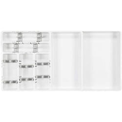 OXO Organizador de gaveta Plastic Extendable Drawer Organizer  15.5 in  White