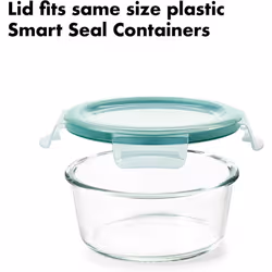 OXO Good Grips 8 Piece Smart Seal Airtight Glass Round Container Set