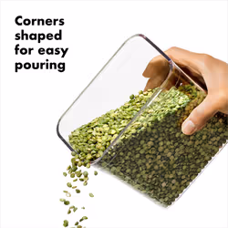 OXO Steel POP Small Square Container - 0.4 Qt for Dried Herbs and More Grey