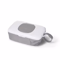 Tot On the Go Wipes Dispenser with Nappy Pouch,Grey