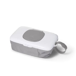 Tot On the Go Wipes Dispenser with Nappy Pouch,Grey