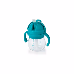 OXO Tot 6 Ounce Transitions Straw Cup with Removable Handles - Teal
