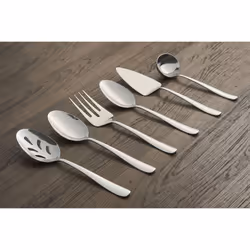 cambridge Silversmiths Bourne Mirror Oversized 6 Piece Serving Set, Silver