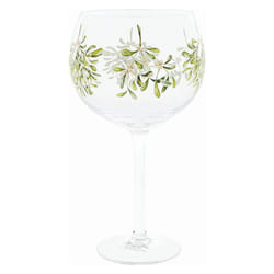 Enesco Ginology Holiday Christmas Mistletoe Copa Cocktail Gin Balloon Glass