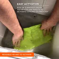 Ergodyne Chill Its 6602 Cooling Towel  Long Lasting Cooling Relief Lime 29.50"""" x 0.50""""