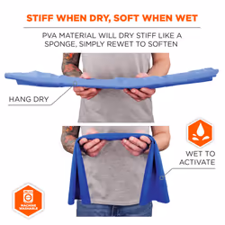 Ergodyne Chill Its 6602 Cooling Towel  Long Lasting Cooling Relief Lime 29.50"""" x 0.50""""