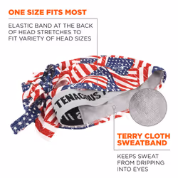 Ergodyne Chill-Its 6615 Performance Bandana Do Rag Skull Cap  Terry Cloth Sweatband  Moisture Wicking