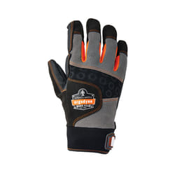 ERGODYNE FULL FINGER ANTI VIBRATION GLOVE BLACK/GREY S