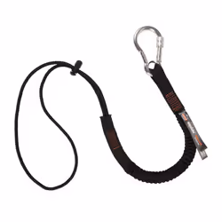 Ergodyne Squids 3105 Tool Lanyard with Aluminum Screw Lock Carabiner Tool Weight Capacity 15lbs Black
