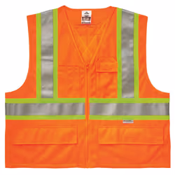 Ergodyne unisex adult Two-tone X-back Class 2 Two Tone X Back Vest  Orange  4X-Large-5X-Large