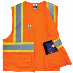 Ergodyne unisex adult Two-tone X-back Class 2 Two Tone X Back Vest  Orange  4X-Large-5X-Large
