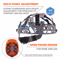 Ergodyne 60270 safety headgear Polyethylene Orange