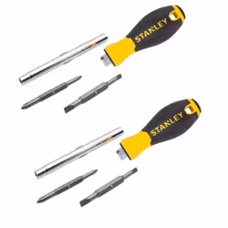 Stanley Screwdriver 6 in 1 Pack of 2