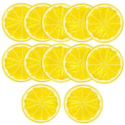 12Pcs Fake Lemon Slices Artificial - Fruit Party Decorations Fake Lemon Fruit Decorations for Party Lemon Kitchen Decoration - Simulation Yellow Lemon