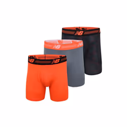 New Balance Men's 6 Premium Performance Boxer Brief with Fly Front 3 Pack Dragonfly/Steel/Ghost Camo Print Small