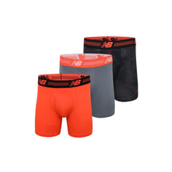 New Balance Men's 6 Premium Performance Boxer Brief with Fly Front 3 Pack  Dragonfly/Steel/Ghost Camo Print  Small