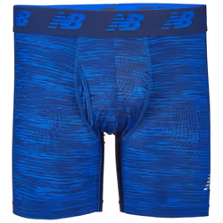 New Balance Men's 6"""" Boxer Brief Fly Front with Pouch  3-Pack  Pigmen