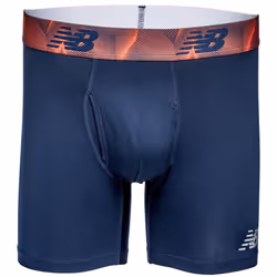 New Balance Men's 6"""" Boxer Brief Fly Front with Pouch  3-Pack Pigment