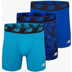 New Balance Men's 6 Boxer Brief 3-Pack  Cadet/Team Royal/Royal  XLarge40-42